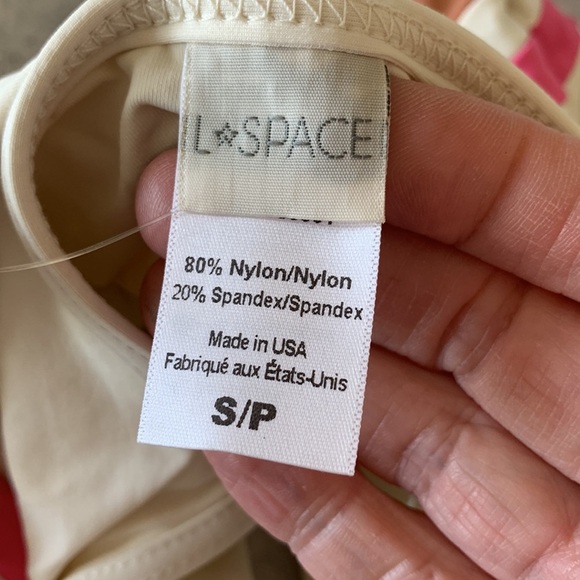 L*Space Ren Women’s Striped Bandeau Style Bikini Top Spaghetti Strap NWT Size S - Picture 5 of 6